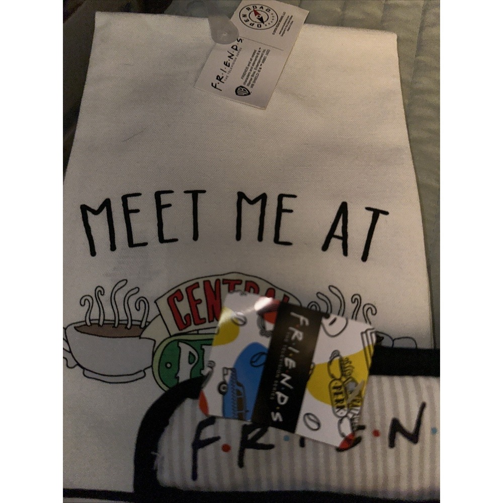 Open Roads Friends, Meet Me At Central Perk‎ Tea Dish Towel NWT And Oven MIT